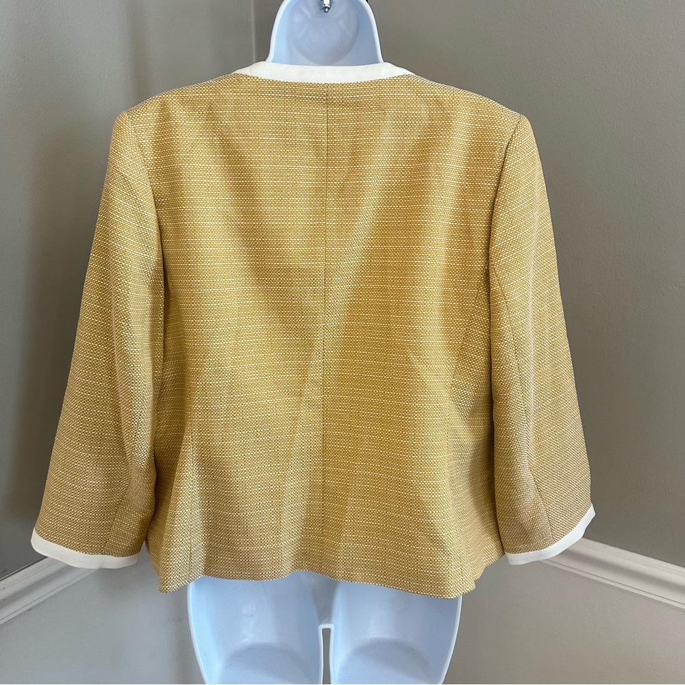 NWT Kasper Blazer Women’s Size 10 Butterscotch Vanilla Ice Work Career Jacket - Picture 2 of 12